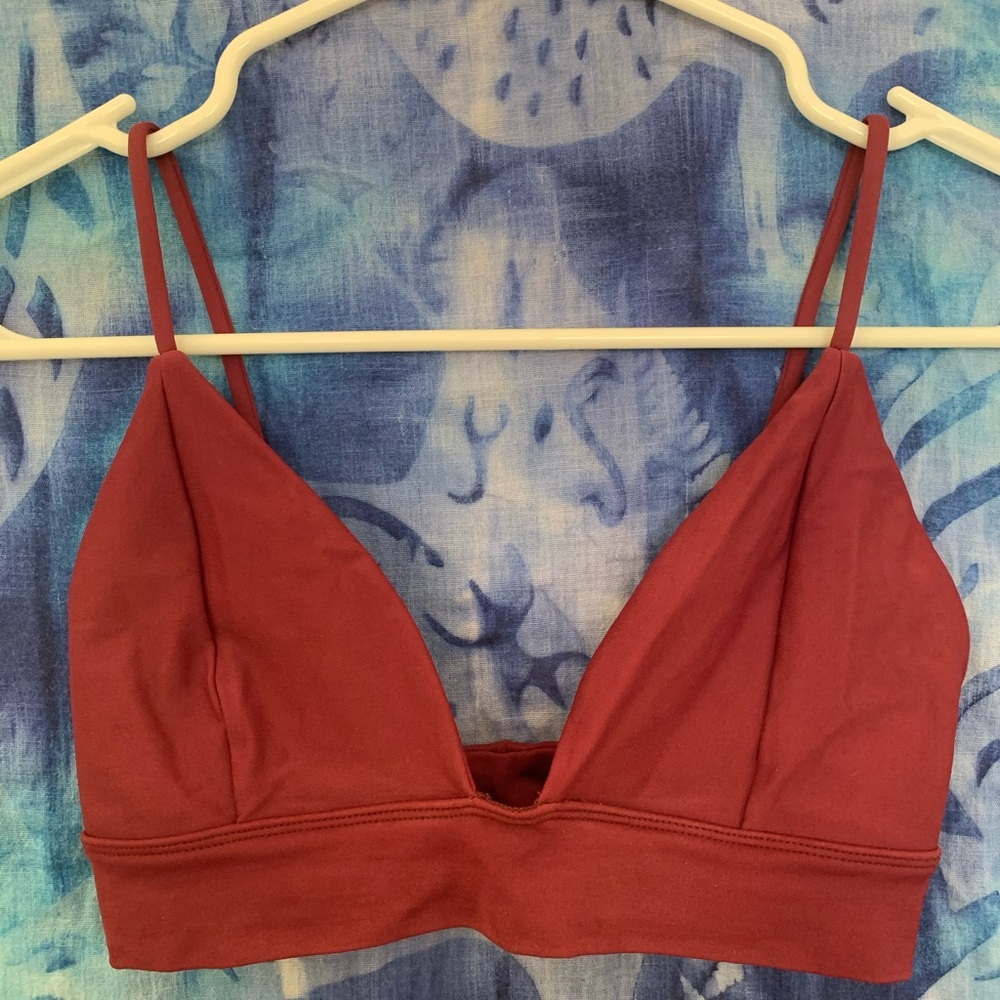 Benoa Swim maroon chambers top